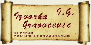 Izvorka Graovčević vizit kartica